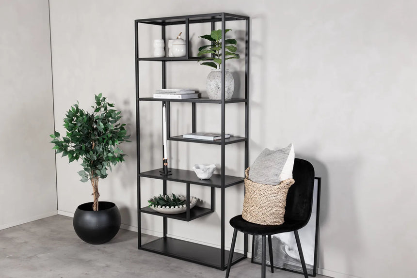Regal Staal aus Stahl in schwarz, 35x85x190 cm von Venture Home – Bild 5