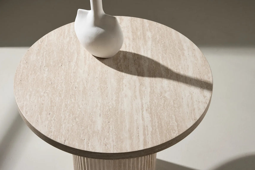 Runder Couchtisch Härön in beige ⌀50 von Venture Home – Bild 31