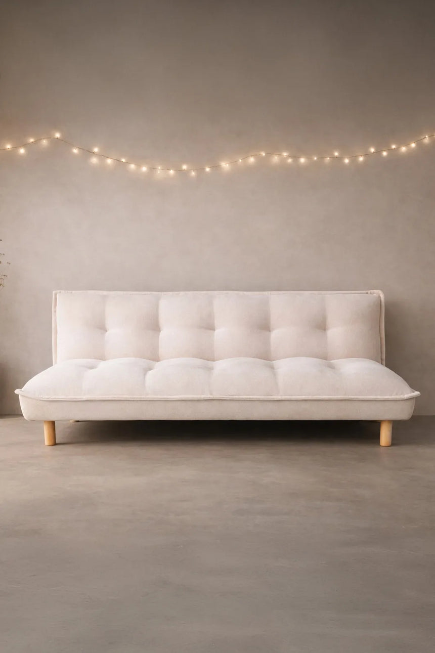 Schlafsofa Gertrud aus beigefarbenen Cord, 85x182x85 cm von Venture Home – Bild 2
