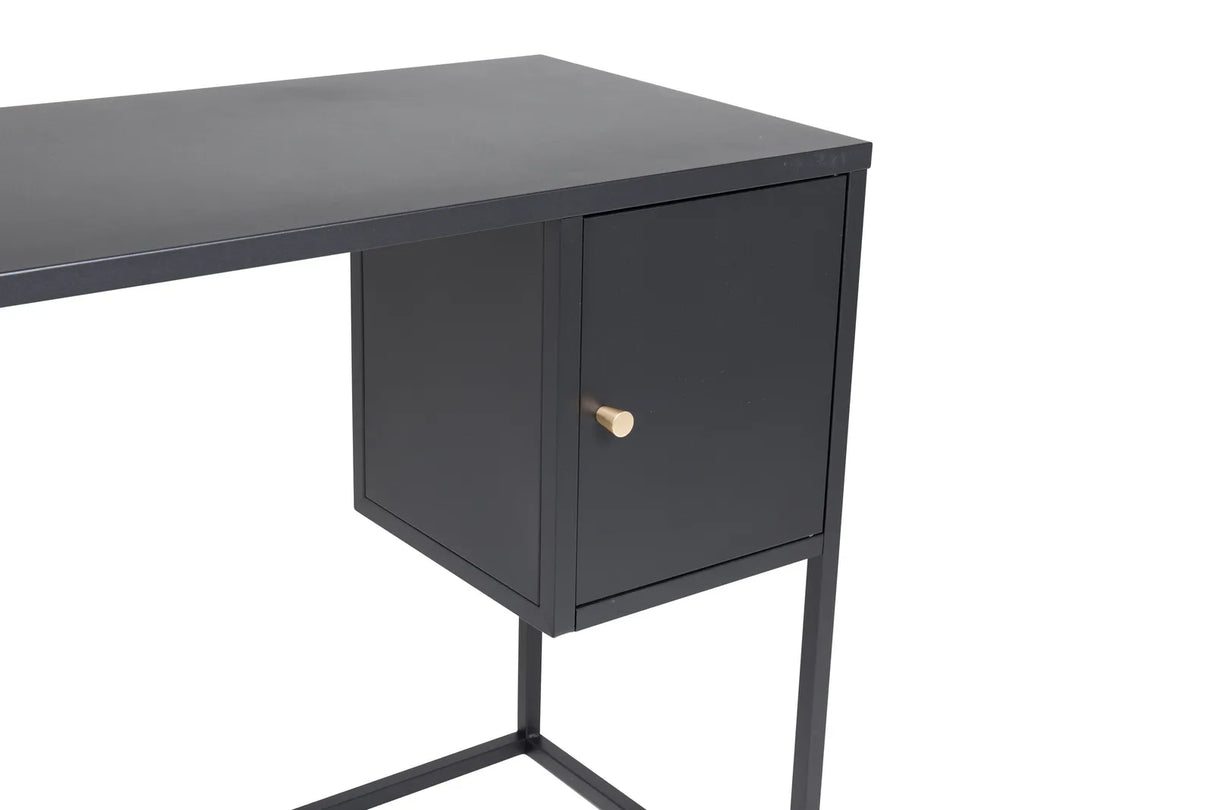 Schreibtisch Bakal aus Stahl in schwarz, 45x95x50 cm von Venture Home – Bild 4