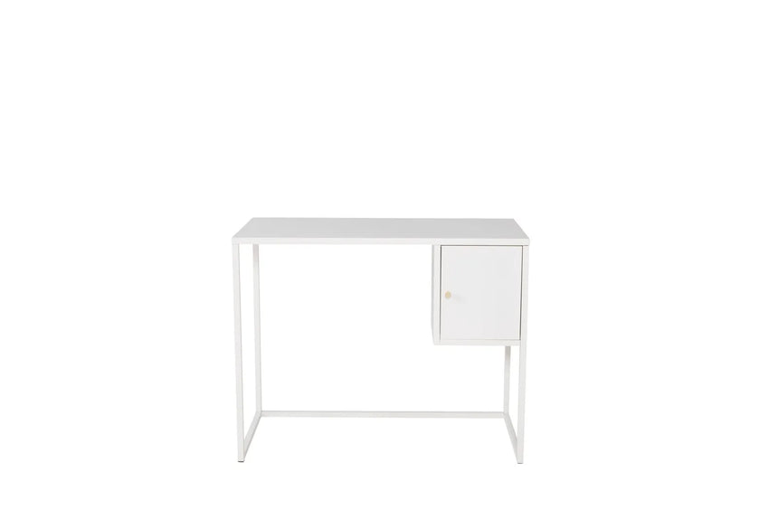 Schreibttisch Bakal aus Stahl in weiß, 45x95x50 cm von Venture Home – Bild 1