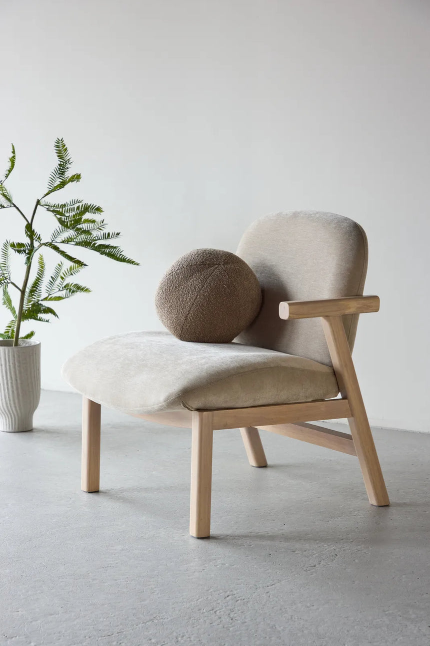 Sessel Rile aus Gummiholz in tünchenfarbenem Beige von Venture Home – Bild 13