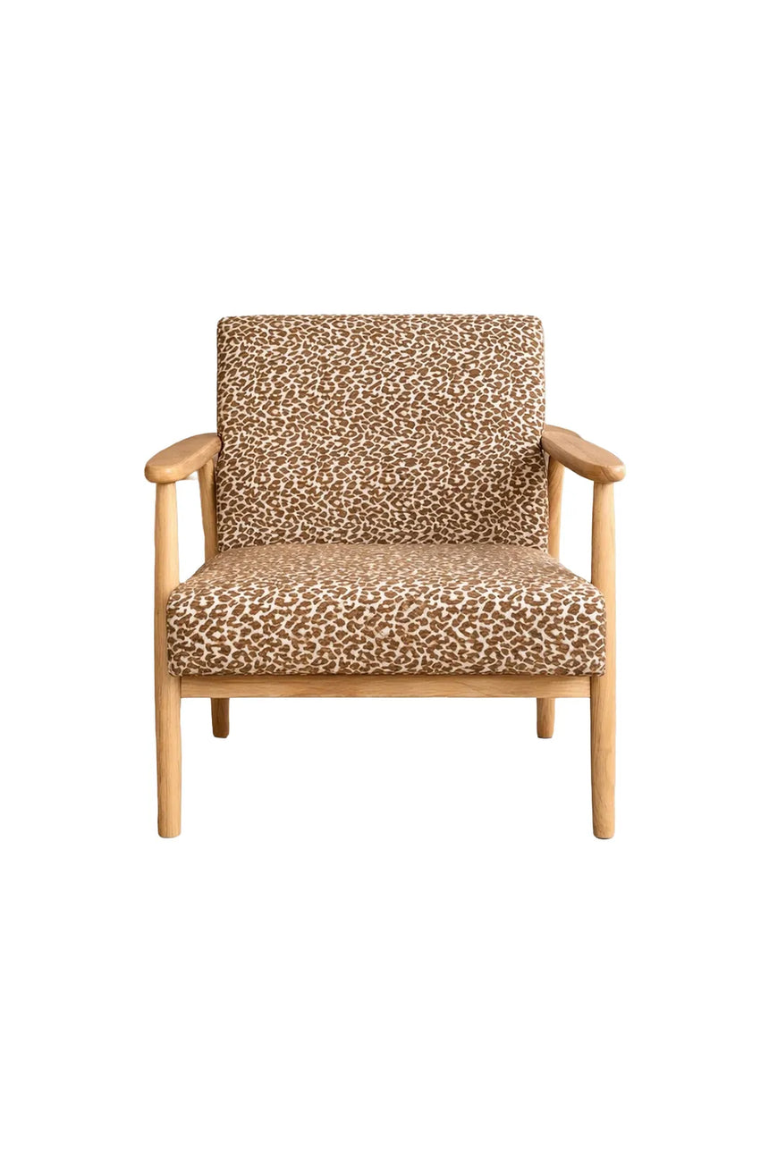 Sessel Runbert aus Gummiholz mit braunem Polsterbezug von Venture Home – Bild 1