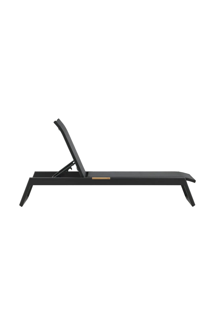 Sonnenliege Mexico aus Aluminium und Teak in Schwarz, 2er-Set von Venture Home – Bild 13