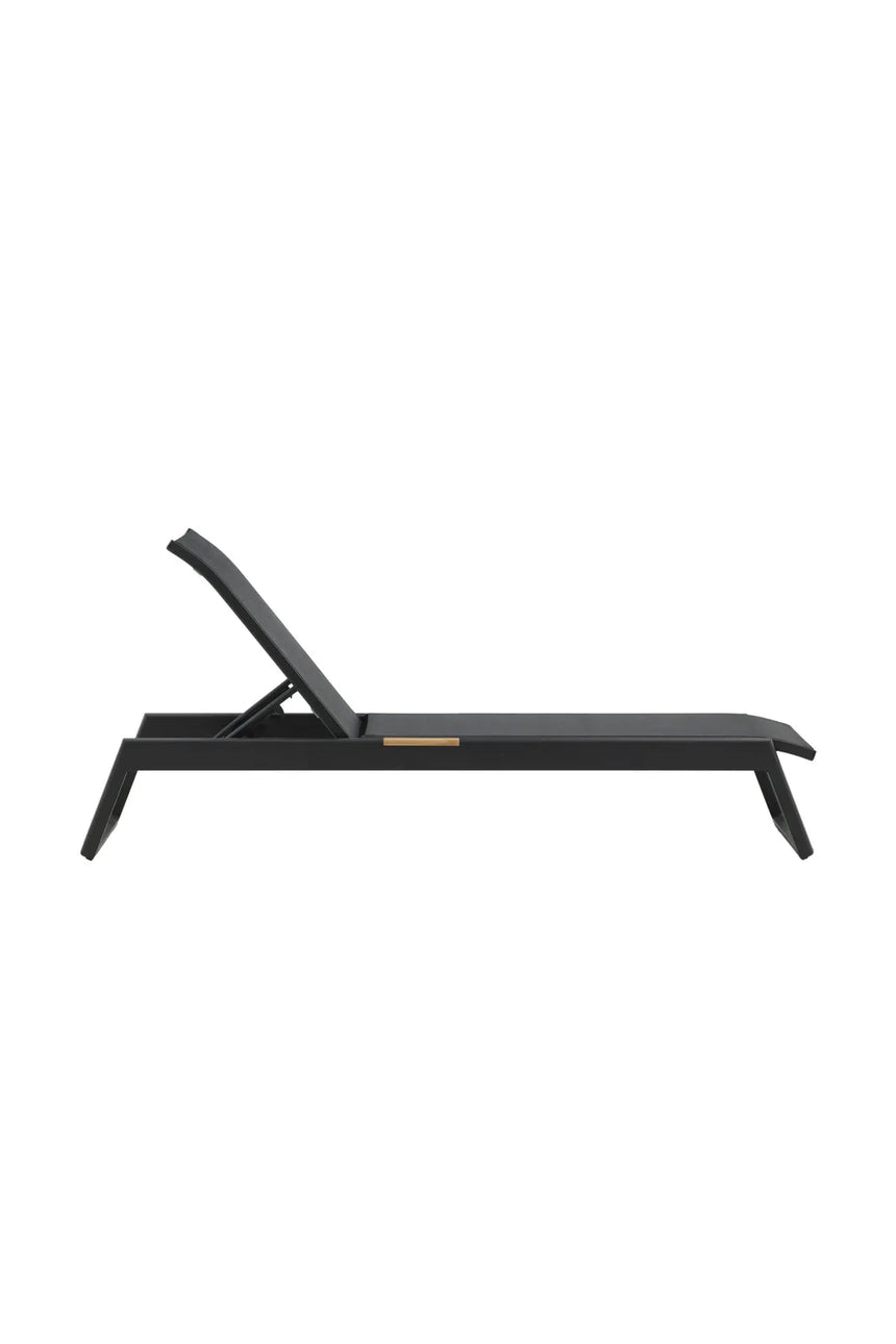 Sonnenliege Mexico aus Aluminium und Teak in Schwarz, 2er-Set von Venture Home – Bild 14