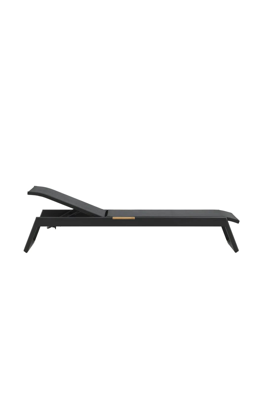Sonnenliege Mexico aus Aluminium und Teak in Schwarz, 2er-Set von Venture Home – Bild 16