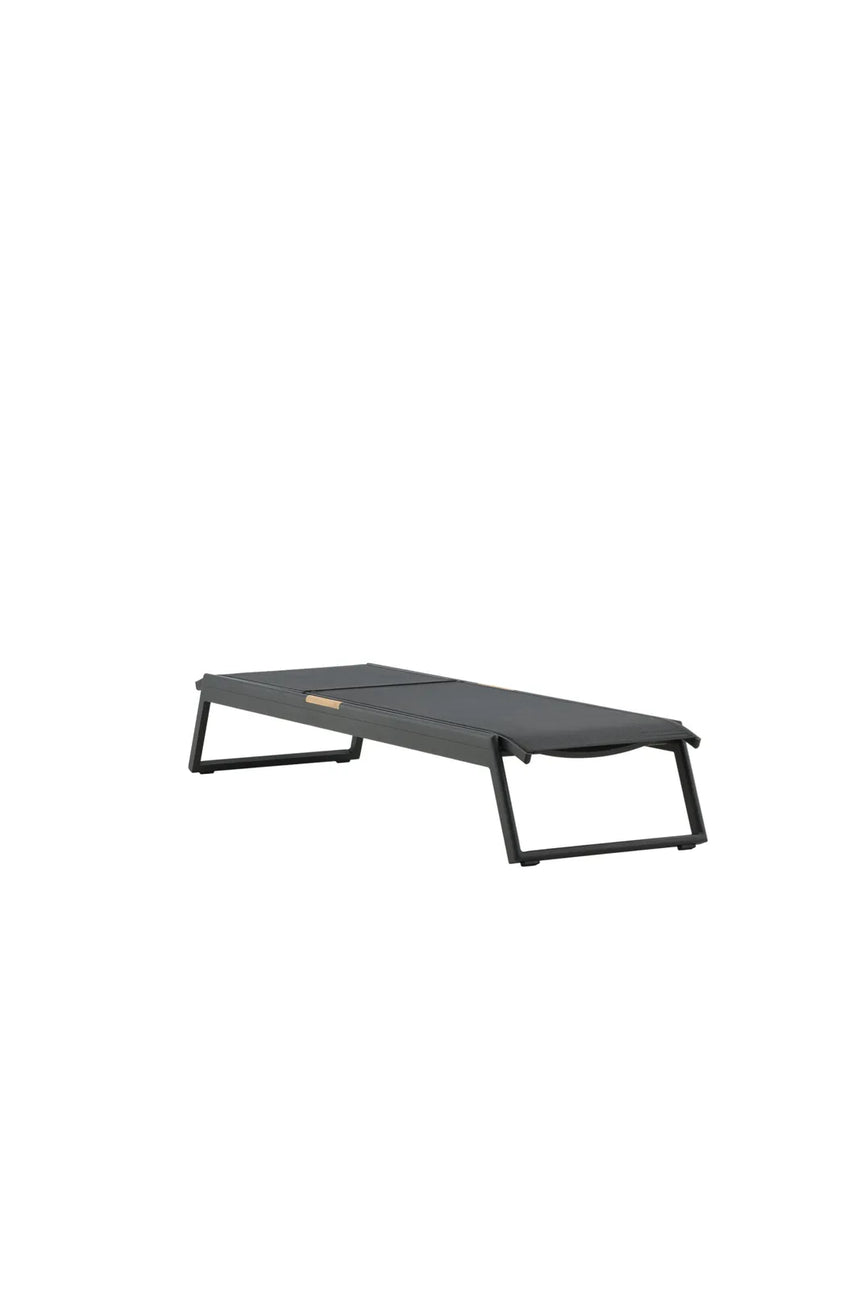Sonnenliege Mexico aus Aluminium und Teak in Schwarz, 2er-Set von Venture Home – Bild 3