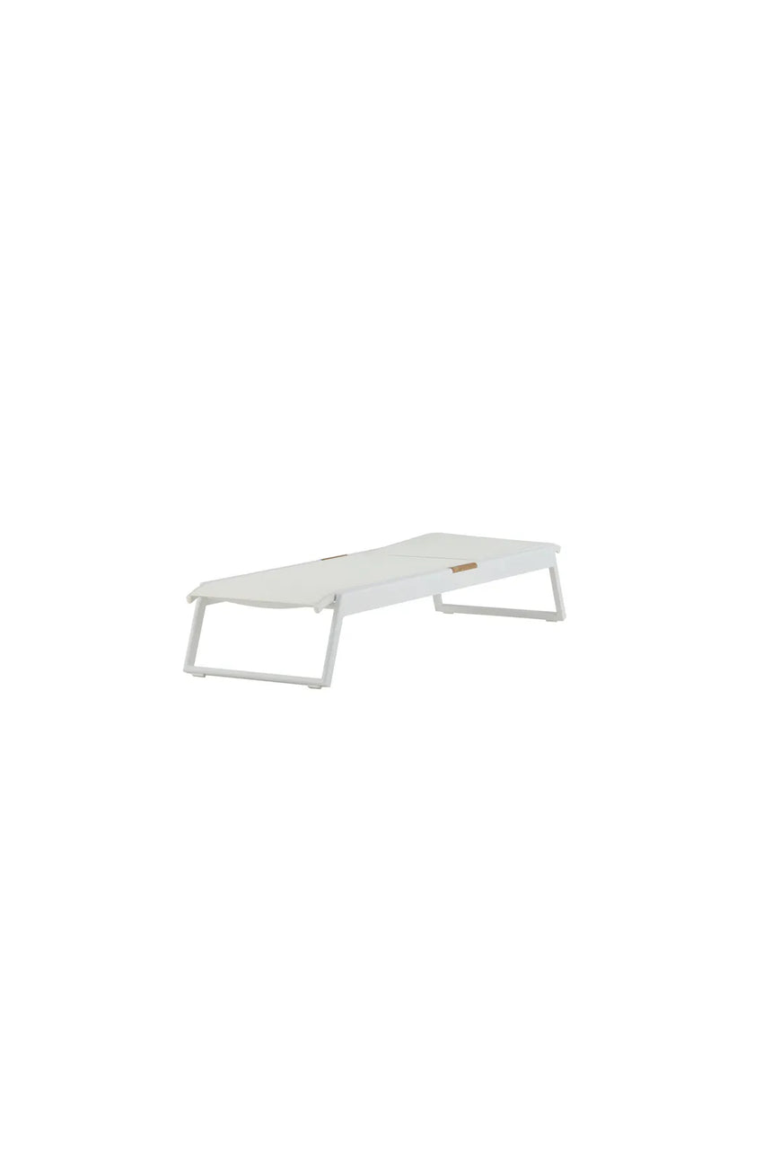 Sonnenliege Mexico aus Aluminium und Teak in Weiss, 2er Set von Venture Home – Bild 2
