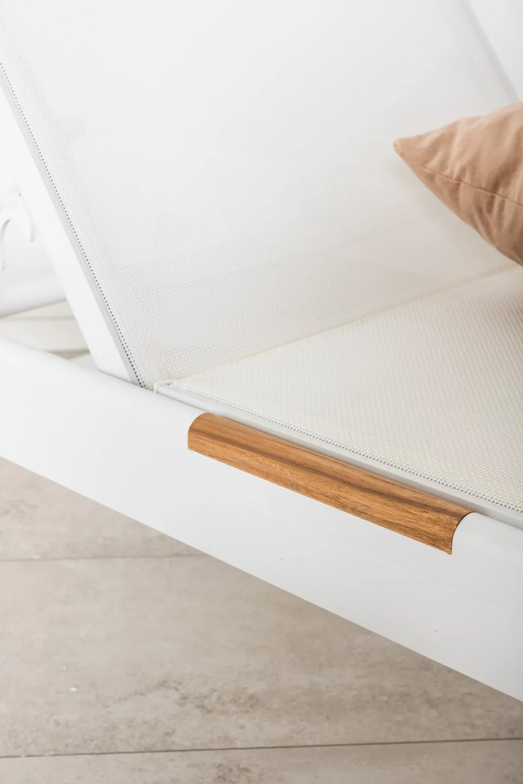 Sonnenliege Mexico aus Aluminium und Teak in Weiss, 2er Set von Venture Home – Bild 21
