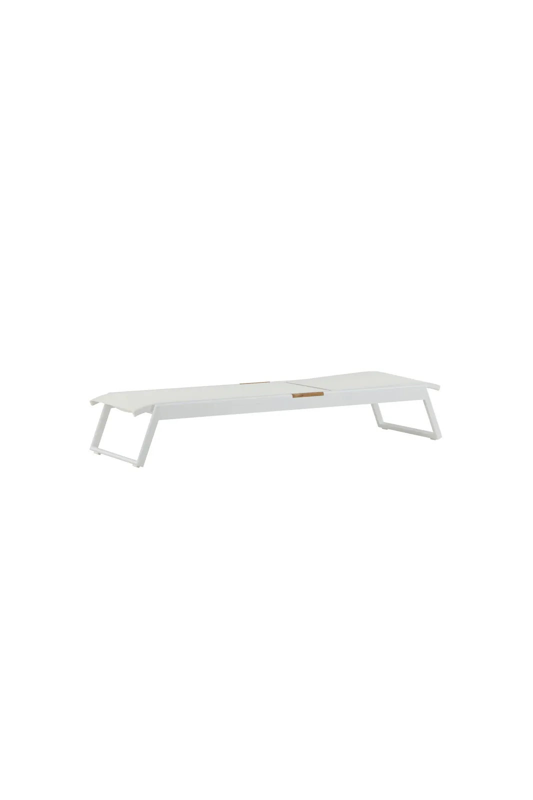 Sonnenliege Mexico aus Aluminium und Teak in Weiss, 2er Set von Venture Home – Bild 3