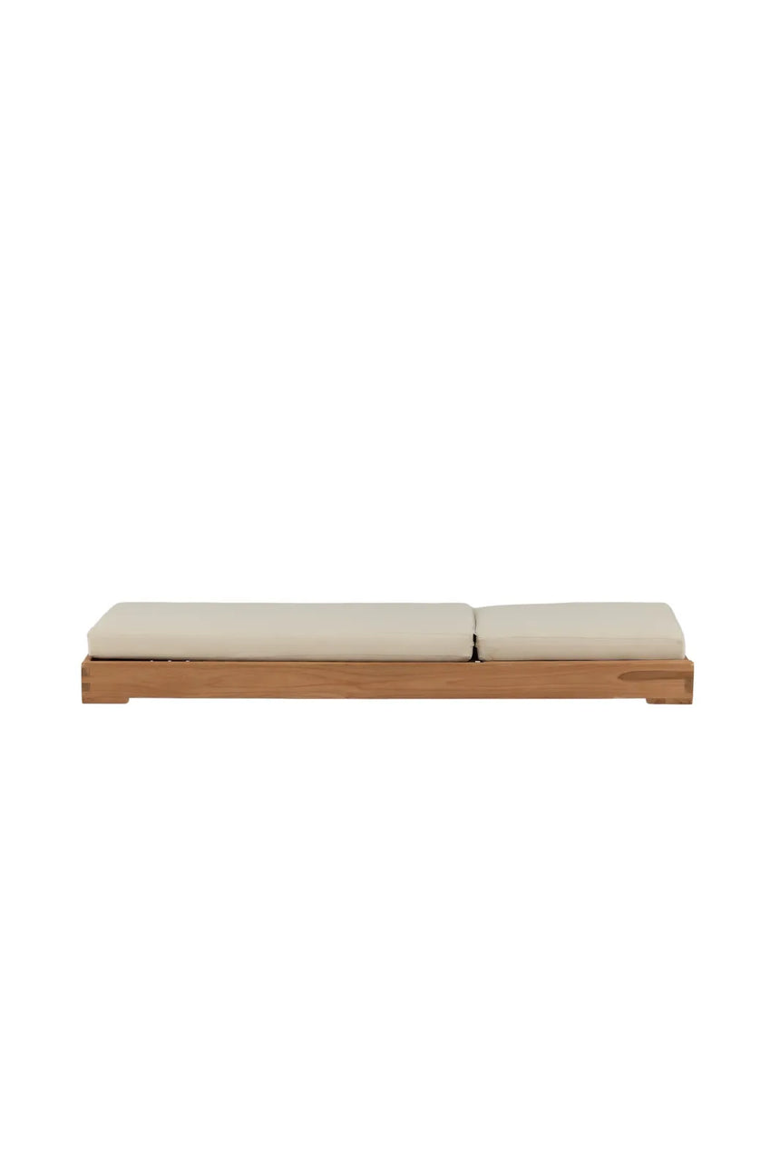 Sonnenliege Sunbed aus Teak mit beigem Kissen, 200×70×14 cm von Venture Home – Bild 16
