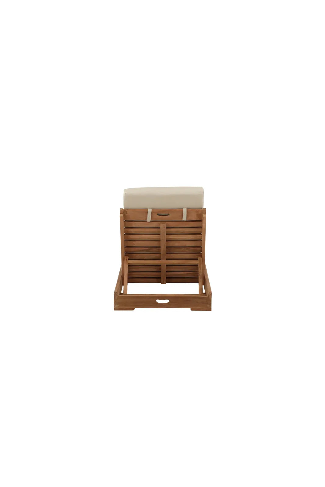 Sonnenliege Sunbed aus Teak mit beigem Kissen, 200×70×14 cm von Venture Home – Bild 4