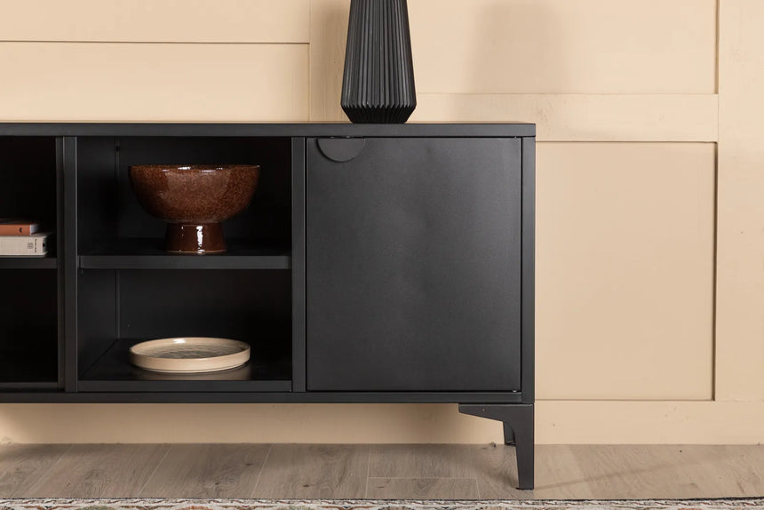 TV-Schrank Piring aus Stahl in schwarz, 40x120x63 cm von Venture Home – Bild 34