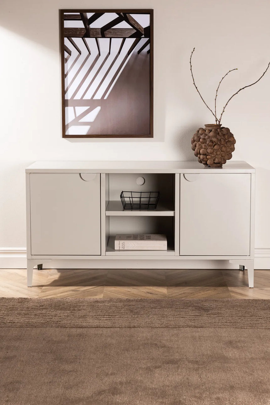 TV-Schrank aus Stahl in beige, 40x120x63 cm von Venture Home – Bild 14