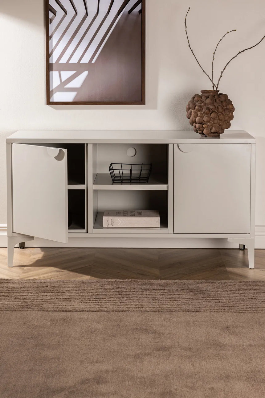 TV-Schrank aus Stahl in beige, 40x120x63 cm von Venture Home – Bild 15