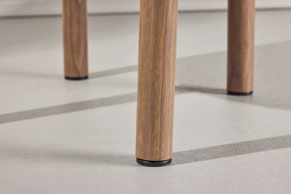 Tillo Esszimmerstuhl Stahl mit Holzoptik 3D Papier / Weiß Boucle von Venture Home – Produktbild 3