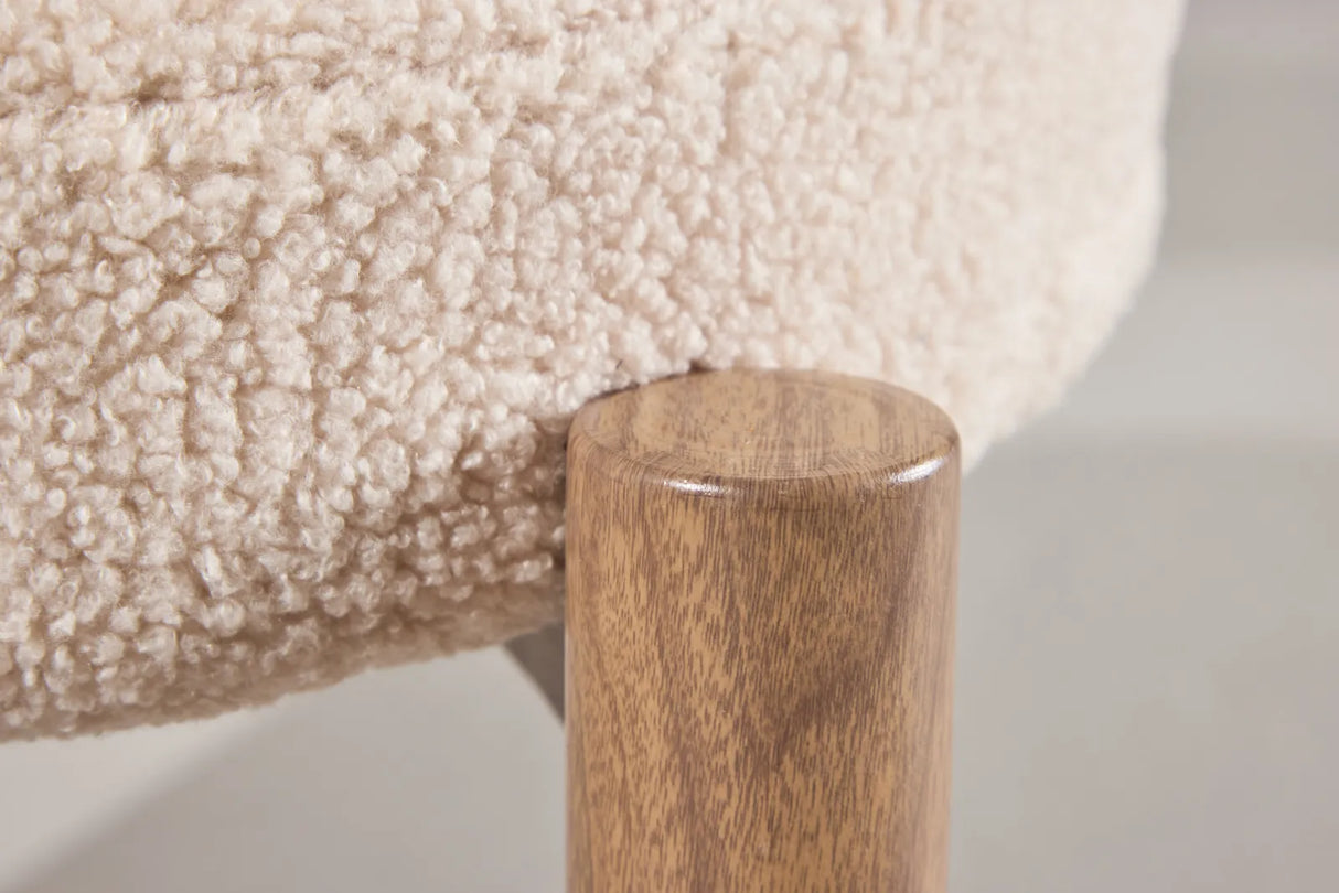 Tillo Esszimmerstuhl Stahl mit Holzoptik 3D Papier / Weiß Boucle von Venture Home – Produktbild 4