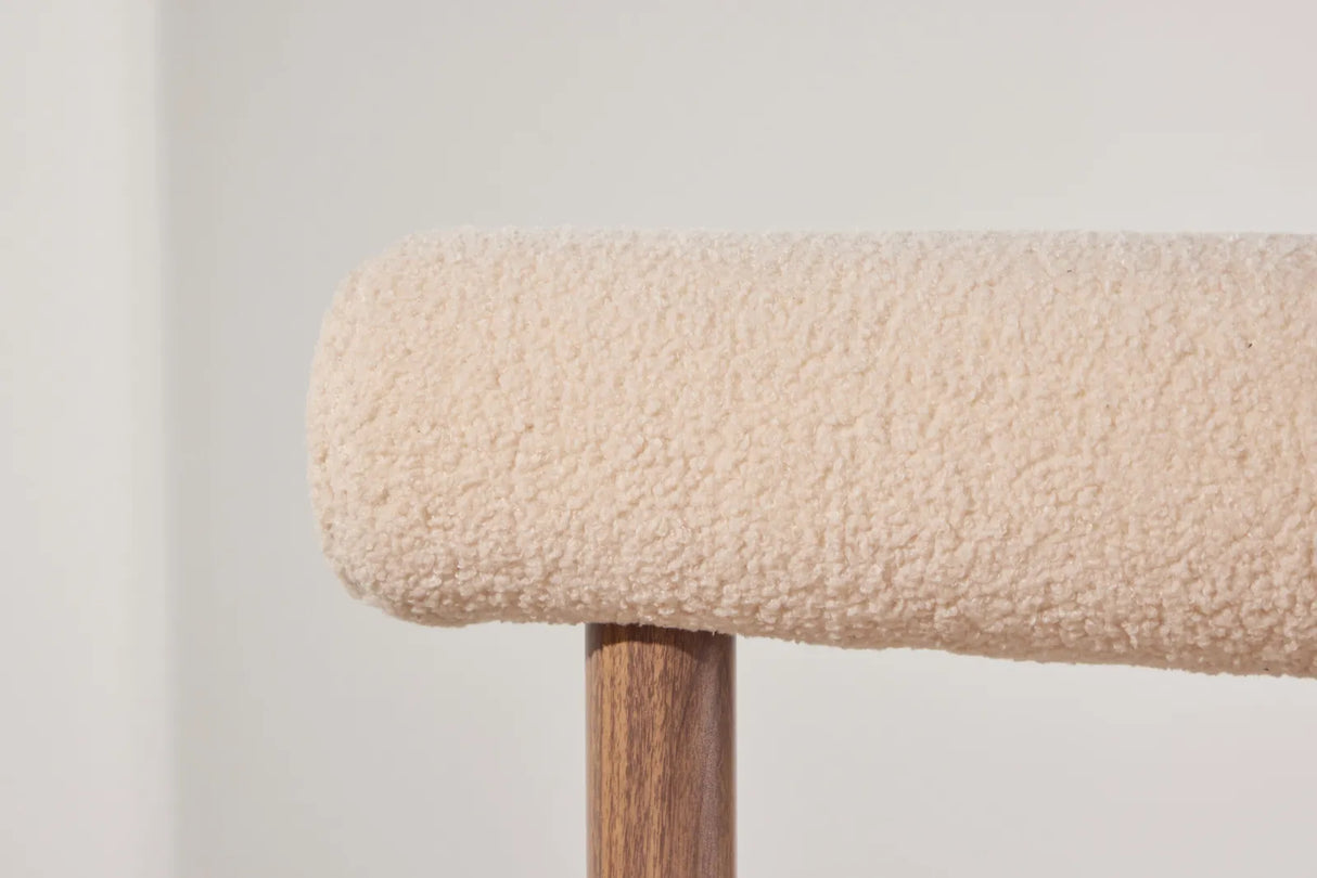 Tillo Esszimmerstuhl Stahl mit Holzoptik 3D Papier / Weiß Boucle von Venture Home – Produktbild 5