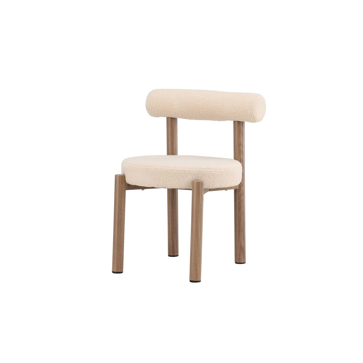 Tillo Esszimmerstuhl Stahl mit Holzoptik 3D Papier / Weiß Boucle von Venture Home – Produktbild 8