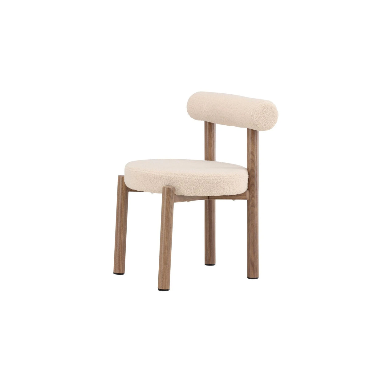 Tillo Esszimmerstuhl Stahl mit Holzoptik 3D Papier / Weiß Boucle von Venture Home – Produktbild 9