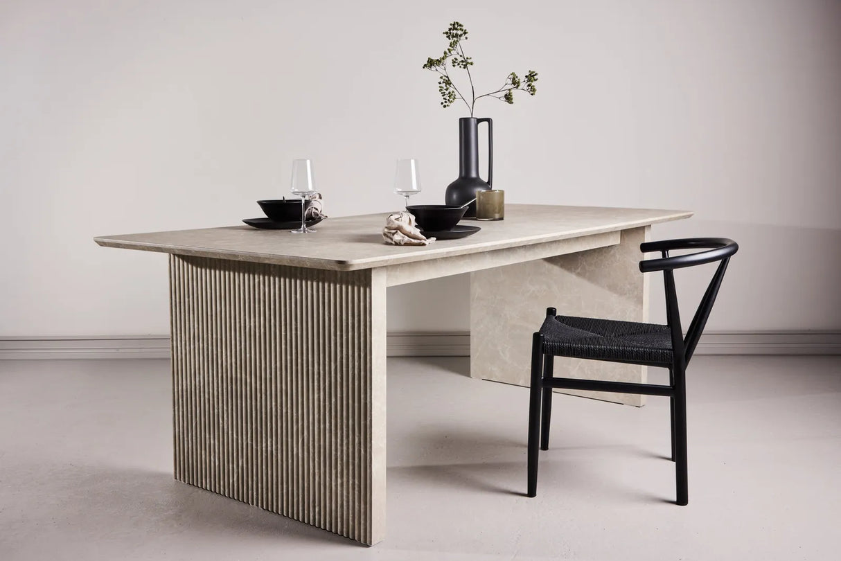 Vail Esstisch Beige Marmoroptik 100x200 cm von Venture Home – Produktbild 2