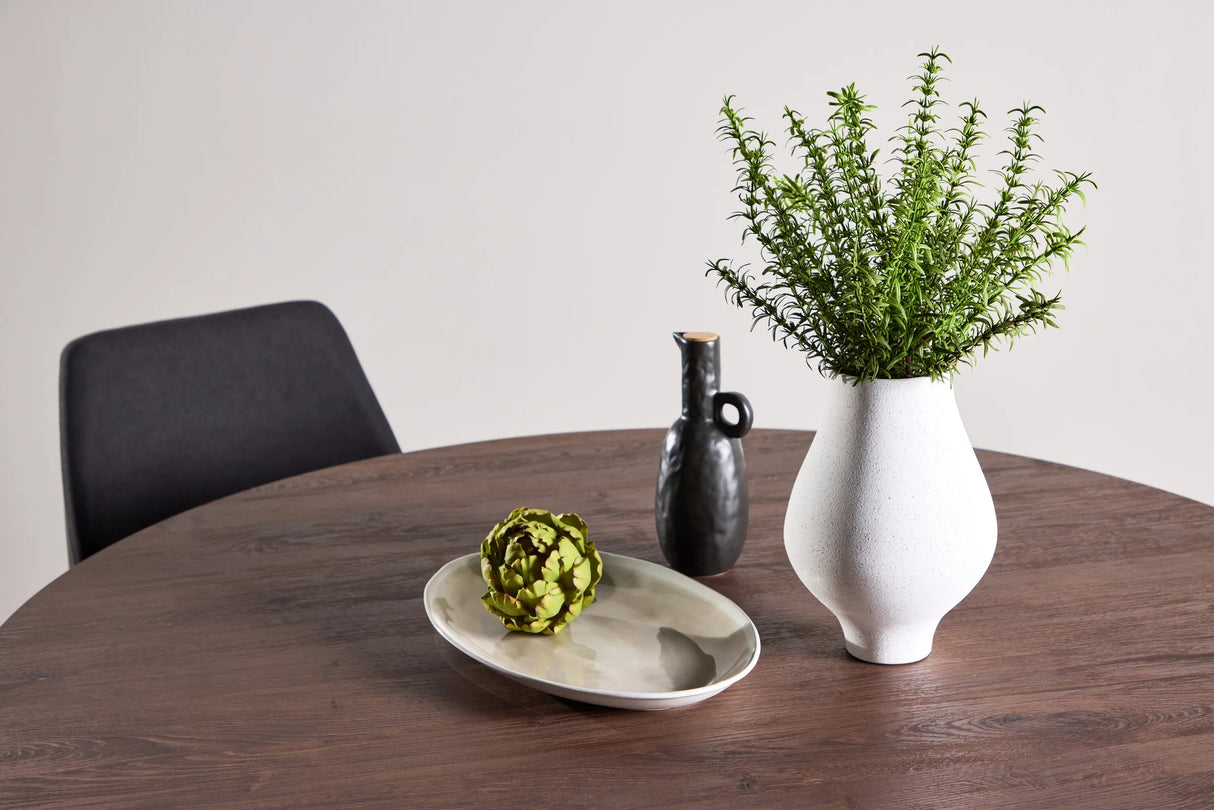 Tekla Runder Esstisch MDF mit Mocca 3D Papier 120x75 cm – Bild 4