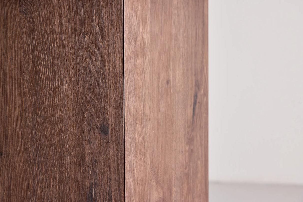 Tekla Runder Esstisch MDF mit Mocca 3D Papier 120x75 cm – Bild 6