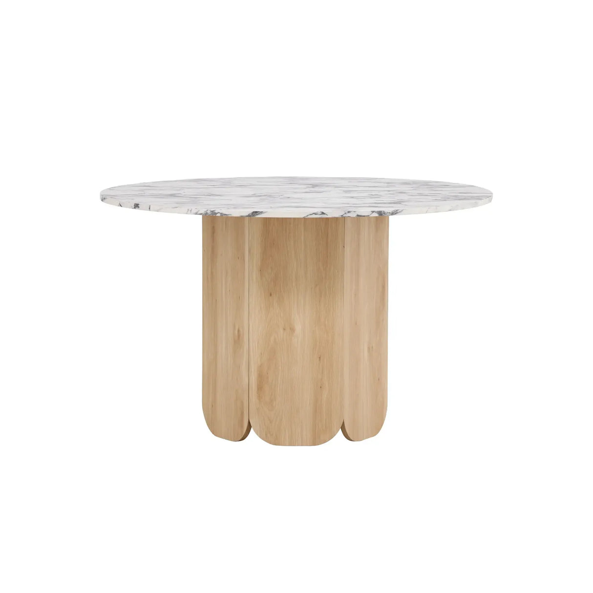 Tekla Runder Esstisch MDF mit 3D-Papier 120x75 cm - ZEN ZONE Furniture