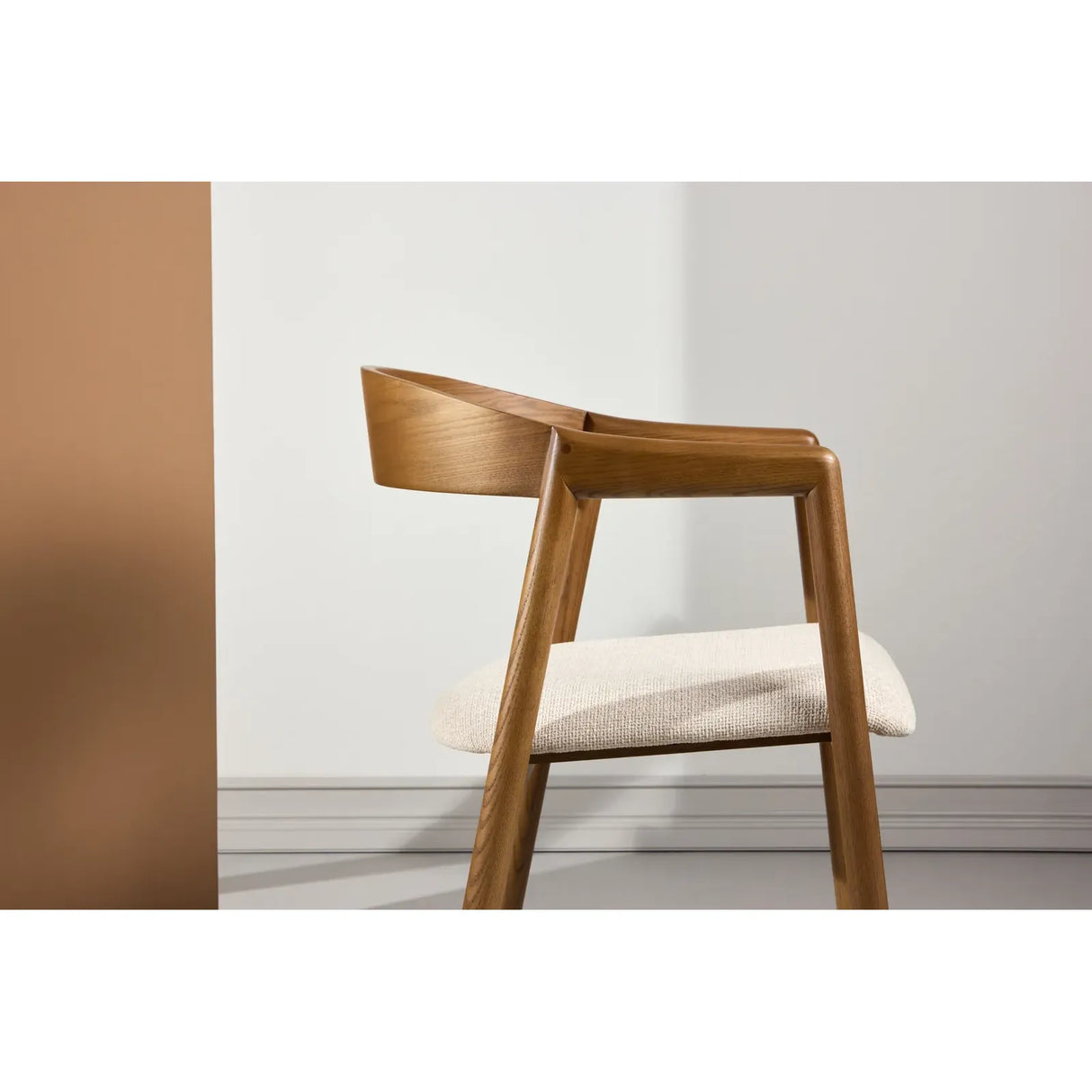 Långön Esszimmerstuhl 2er-Pack - Braun Esche / Beige Stoff - ZEN ZONE Furniture