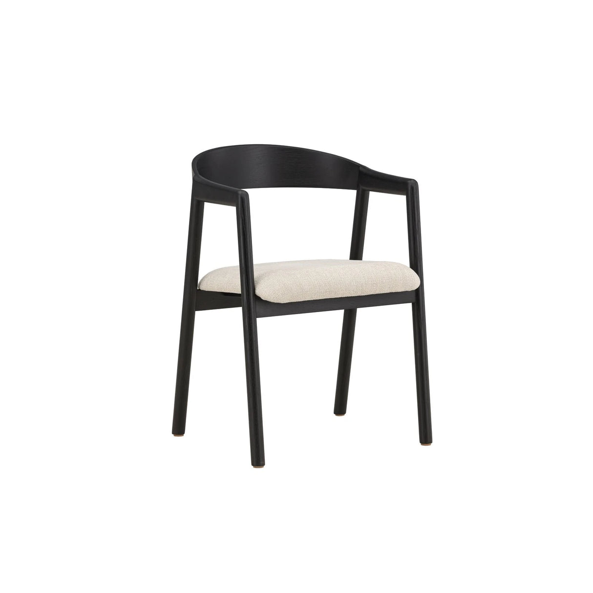 Långön Esszimmerstuhl 2er-Pack - Schwarz / Beige Stoff von Vind – Produktbild 1