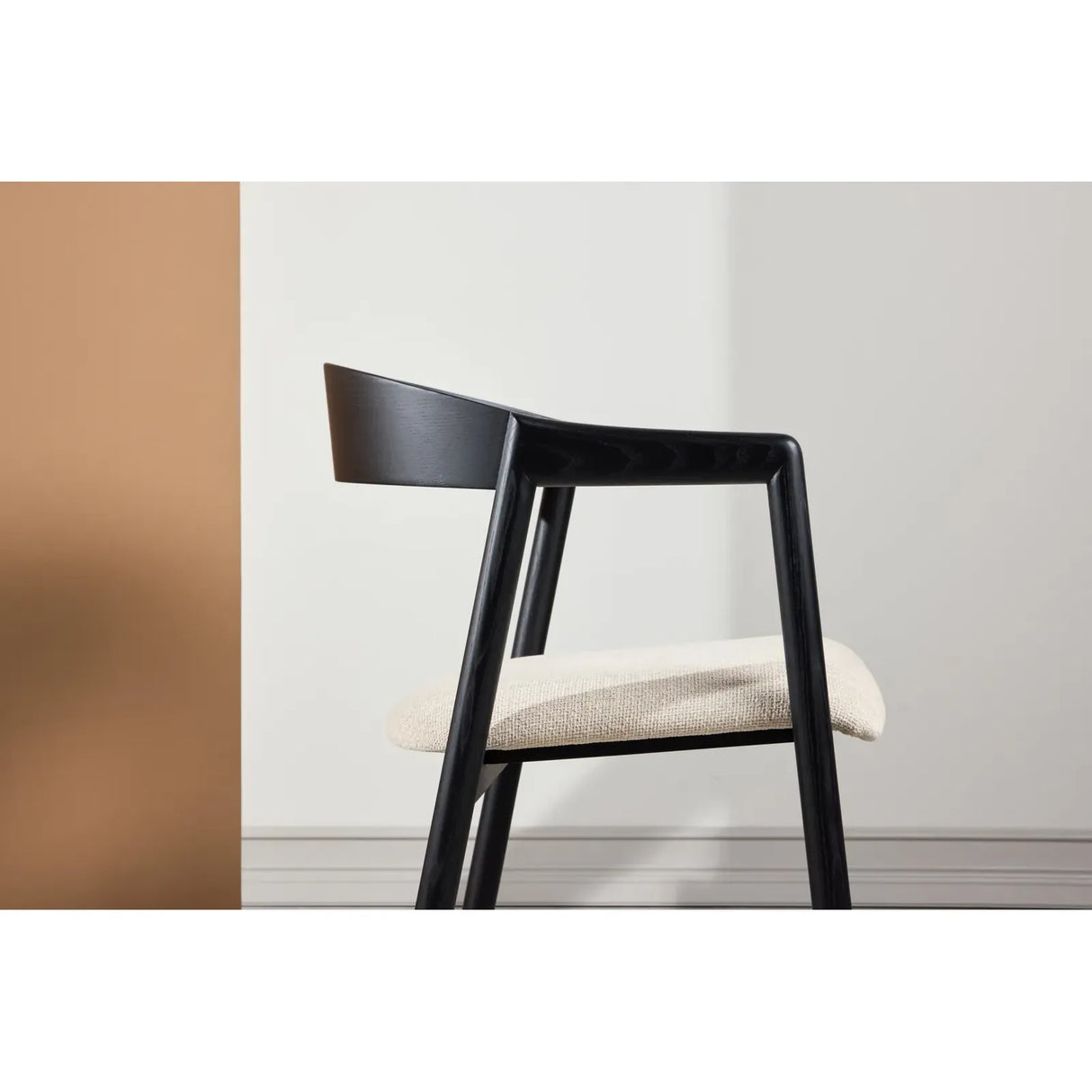 Långön Esszimmerstuhl 2er-Pack - Schwarz / Beige Stoff - ZEN ZONE Furniture