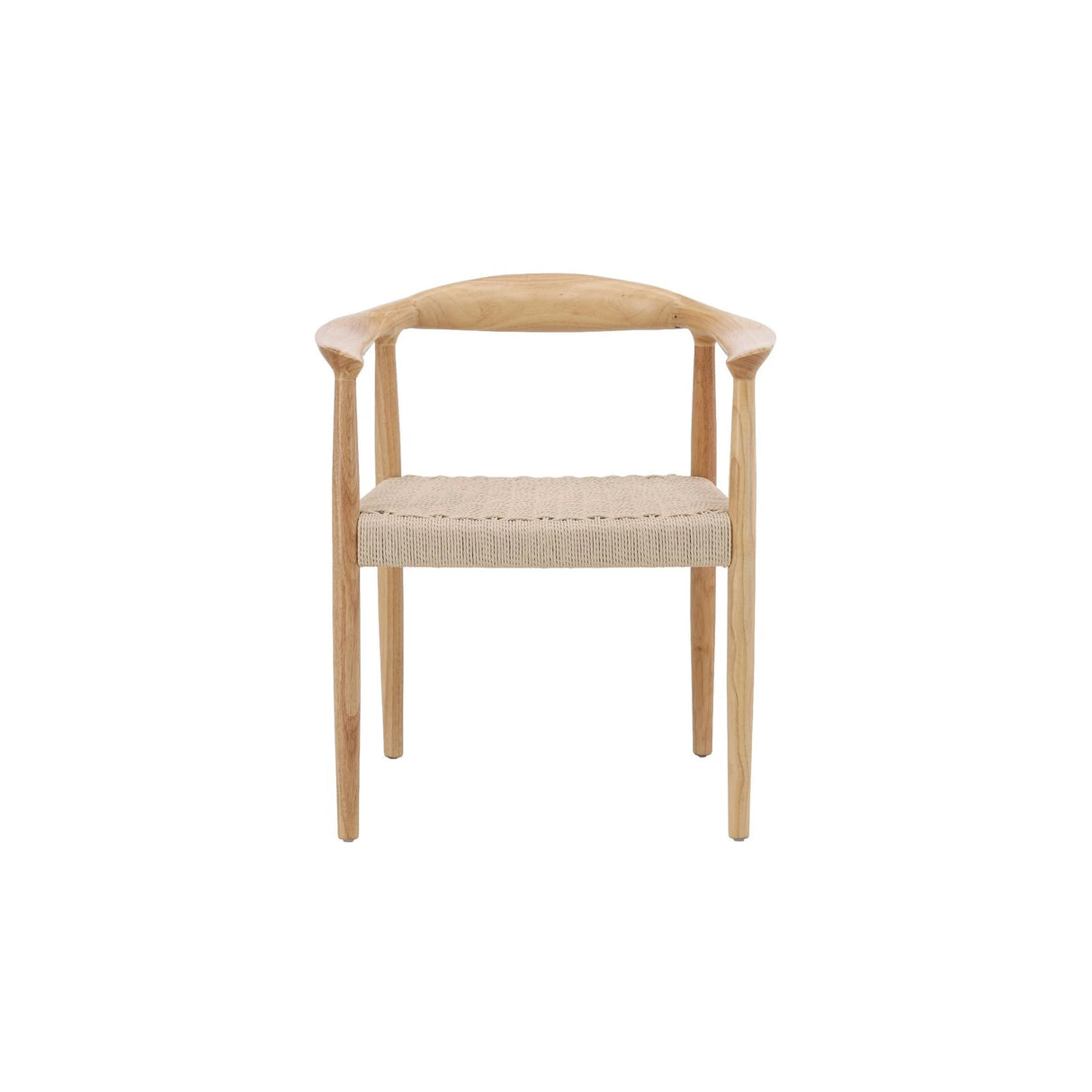 Lovön Esszimmerstuhl 2er-Pack - Gummibaumrahmen Whitewash / Seil in Beige von Vind – Produktbild 1