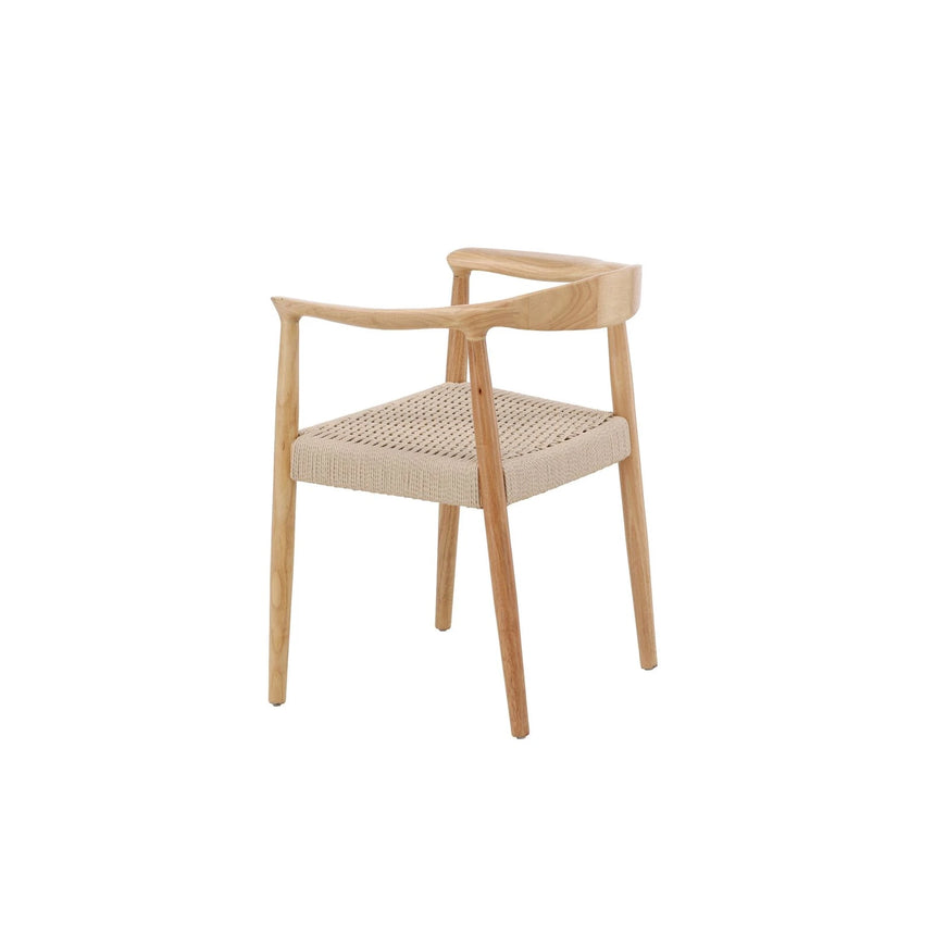 Lovön Esszimmerstuhl 2er-Pack - Gummibaumrahmen Whitewash / Seil in Beige von Vind – Produktbild 10