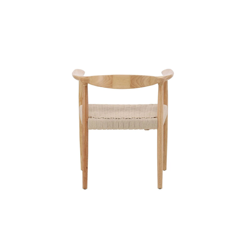 Lovön Esszimmerstuhl 2er-Pack - Gummibaumrahmen Whitewash / Seil in Beige von Vind – Produktbild 12