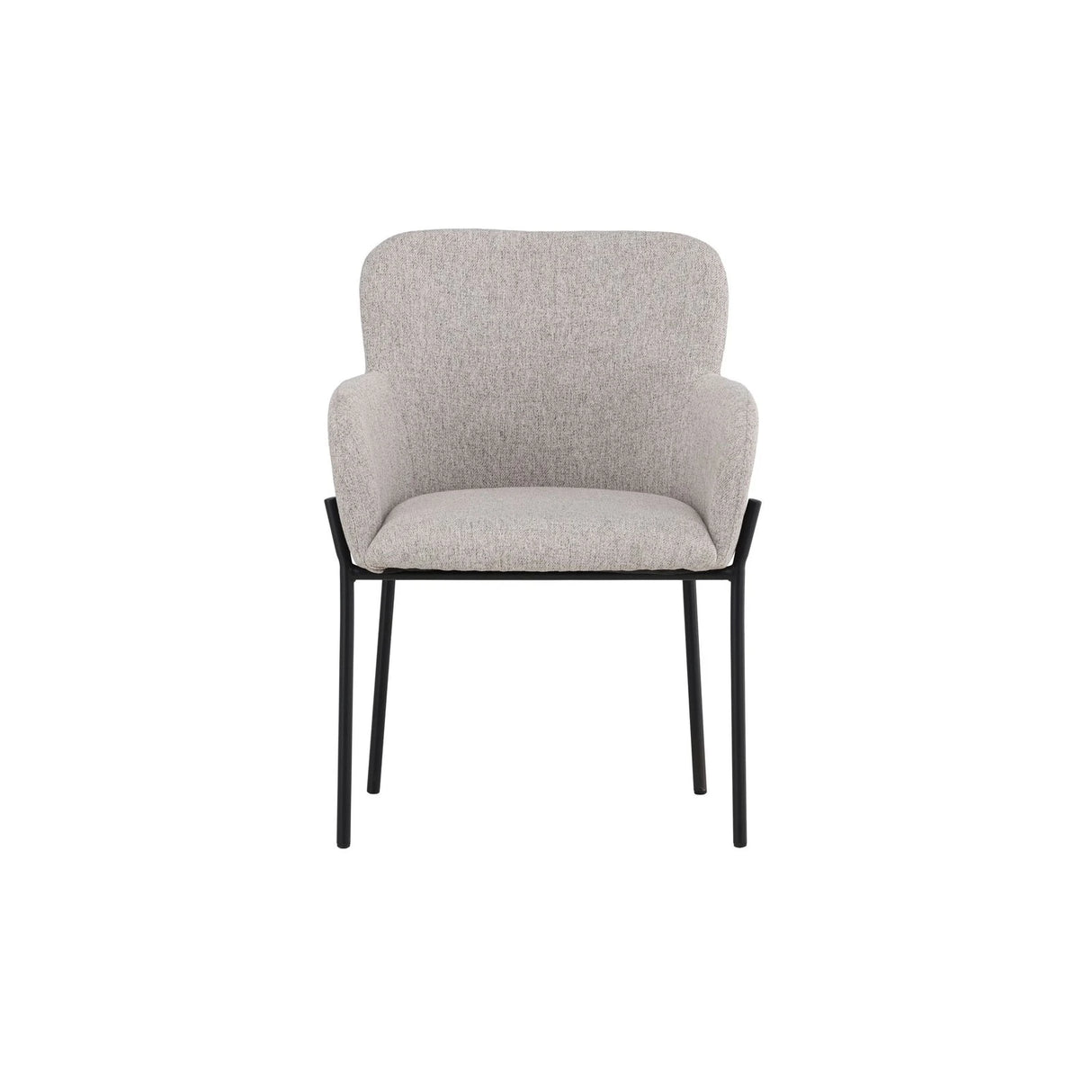 Vätö Esszimmerstuhl - Schwarzer Stahlrahmen / Beiger Stoff von Vind – Produktbild 1