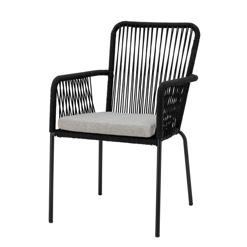 Santino Gartenstuhl, Schwarz, Metall - ZEN ZONE Furniture
