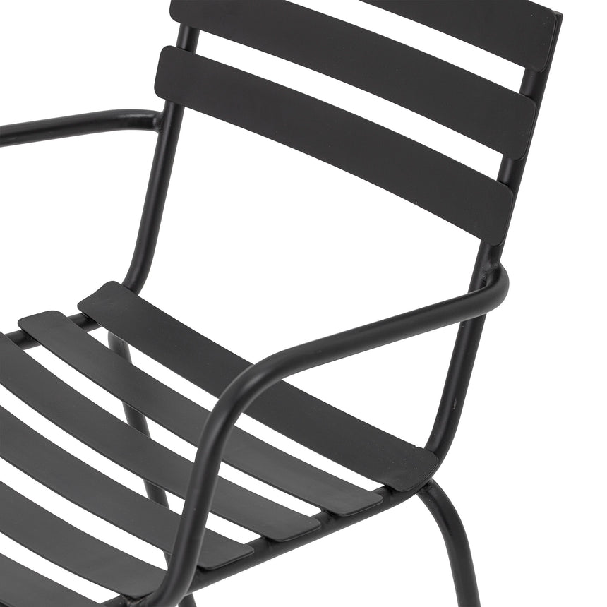 Monsi Gartenstuhl, Schwarz, Verzinktes Metall - ZEN ZONE Furniture