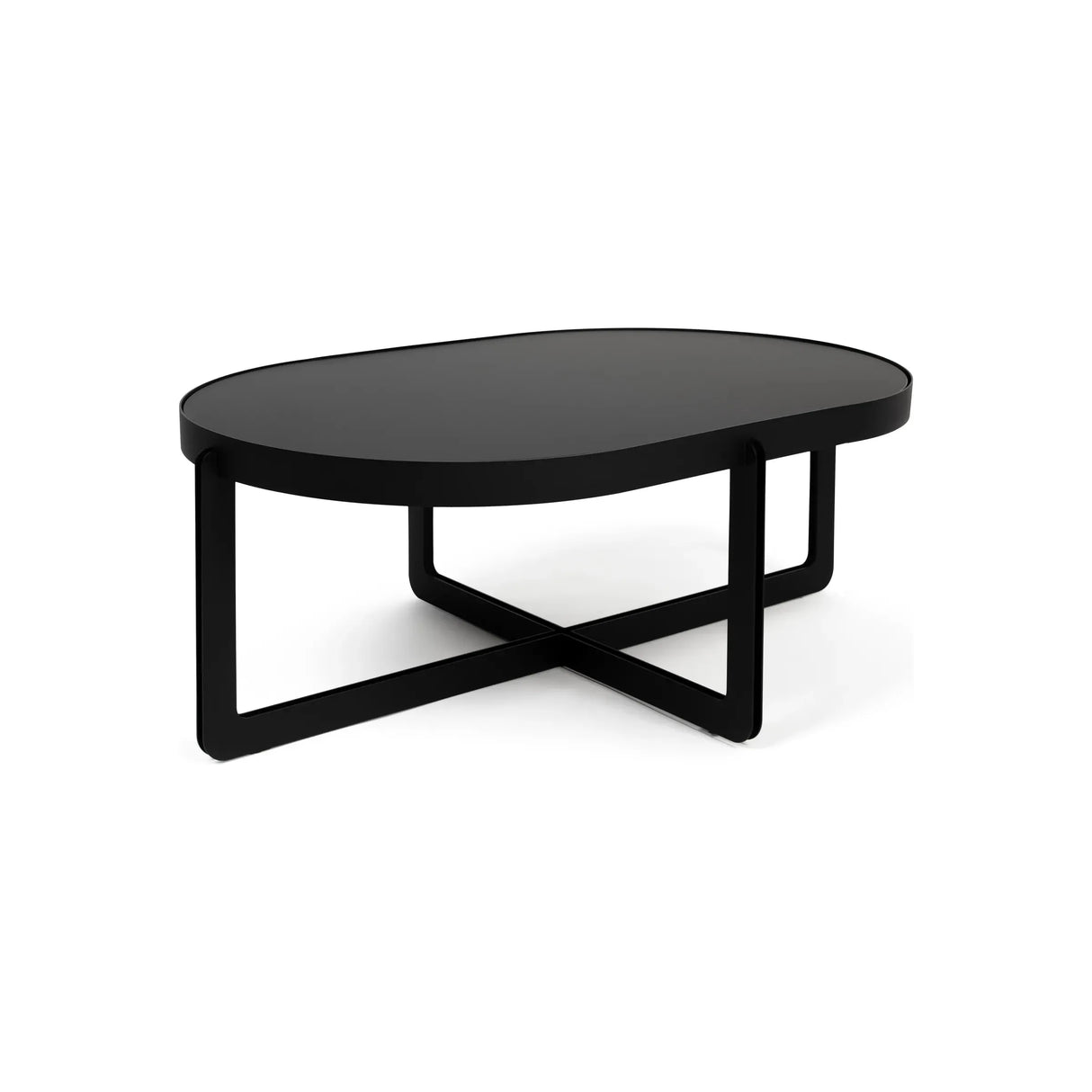 Couchtisch Centre Oval Schwarz 102x68cm von Zuiver – Produktbild 4