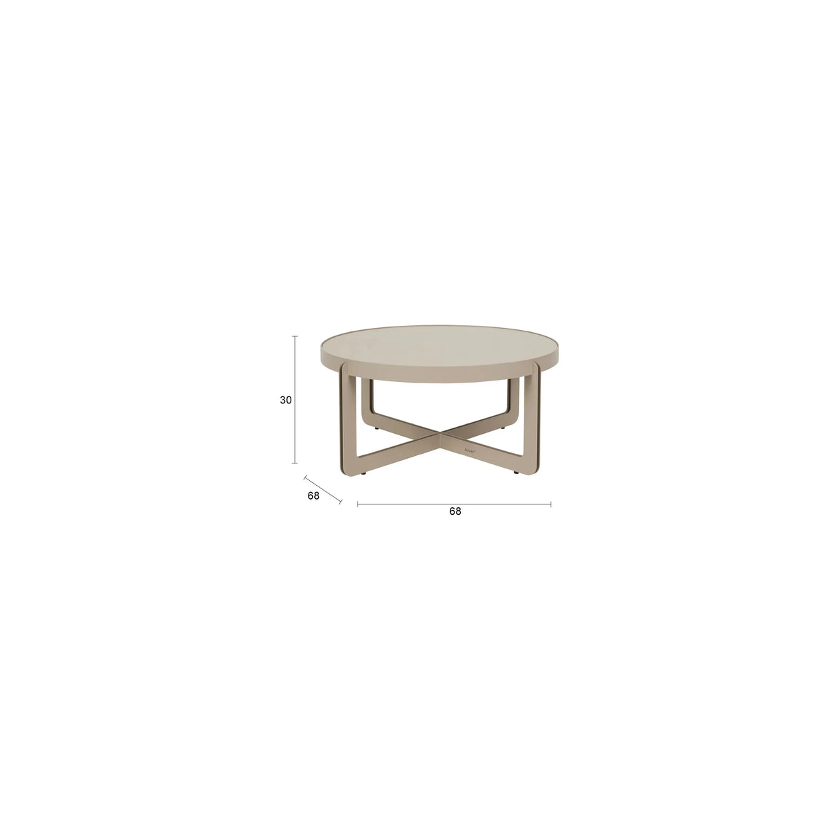Couchtisch Centre Rund Beige 68x68cm von Zuiver – Produktbild 10