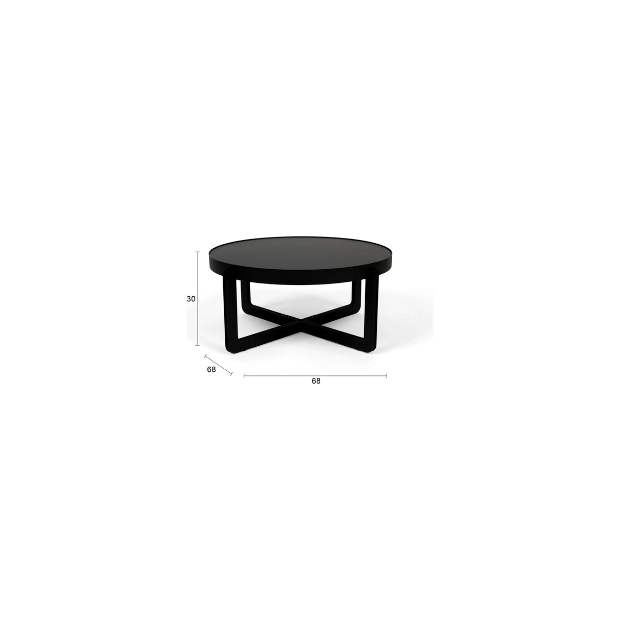 Couchtisch Centre Rund Schwarz 68x68cm von Zuiver – Produktbild 8