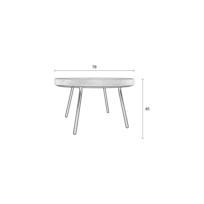 Eiche Tablett Couchtisch 78x78cm von Zuiver – Produktbild 7