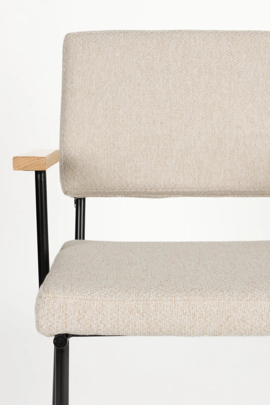 Essstuhl Fellow in Off-White, 57.5×60×85 cm von Zuiver – Produktbild 7