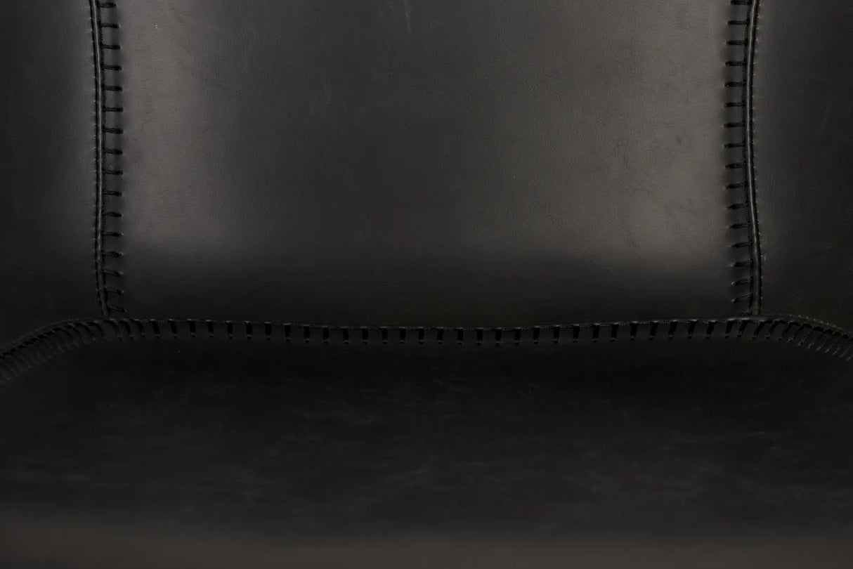 Essstuhl Feston aus PU-Leder in Schwarz, 56.5×55×77 cm von Zuiver – Produktbild 10