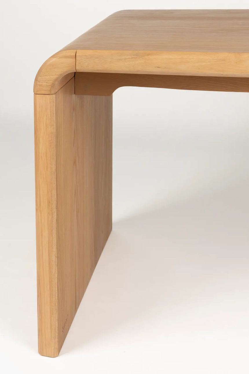 Esstisch Brave aus Eichenfurnier und Massivholz Gummibaum in Braun, 160x80x75 cm von Zuiver – Produktbild 4