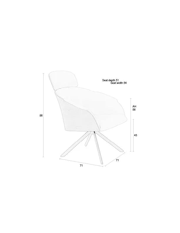 Frie Lounge Sessel 71x71x86 cm - ZEN ZONE Furniture