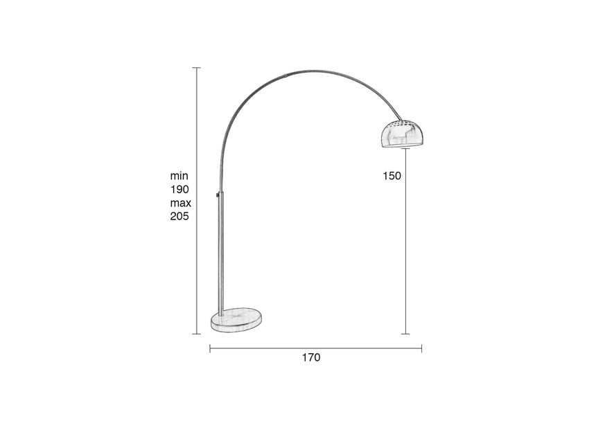 Metal Bow Stehlampe Messing von Zuiver – Produktbild 1