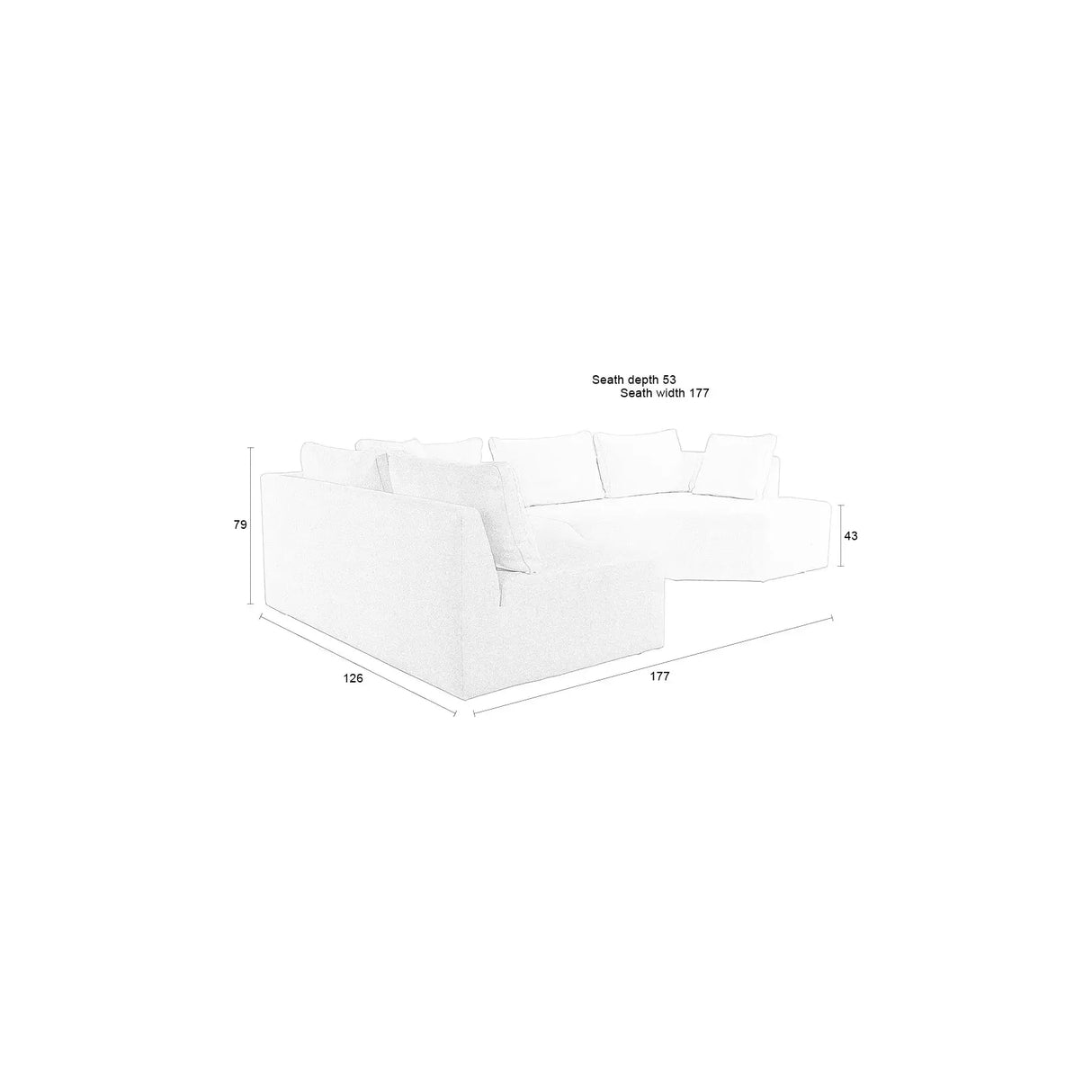 Prosper Sofa Links Cappuccino 355x126cm von Zuiver – Produktbild 9