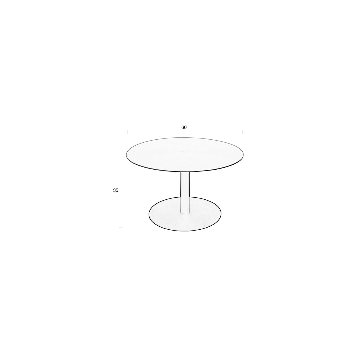 Snow Brushed Couchtisch Satin 60x60cm von Zuiver – Produktbild 10