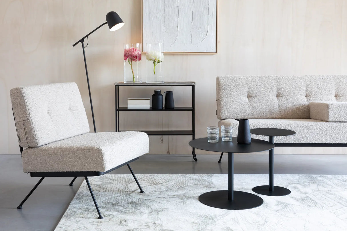 Sofa Bowie aus Stoff in Beige, 135×74×83 cm von Zuiver – Produktbild 9