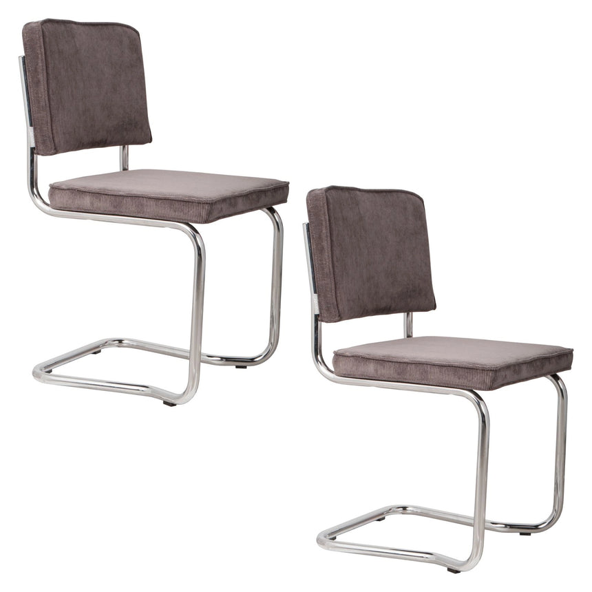 Ridge Rib Kink Essstuhl Grau – Bild 9
